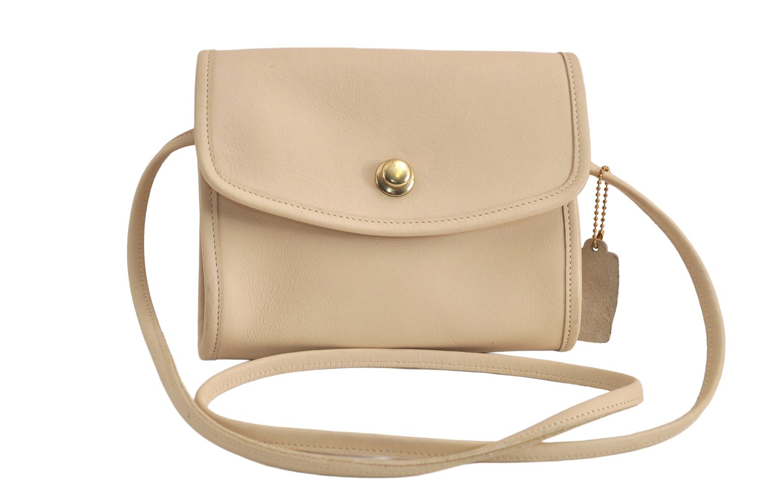 COACH コーチ ショルダークロスボディーバッグ 財布 レザー クリーム ホワイト 5500M