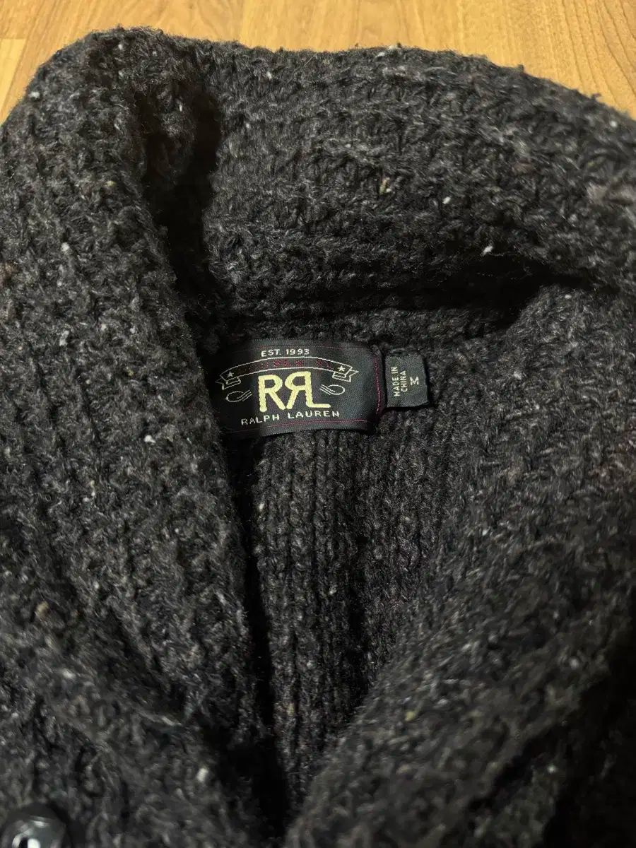 RRLブラック ショールカラーカーディガン XS RRL ダブルアールエル ショールカラー リネン ニット カーディガン 黒