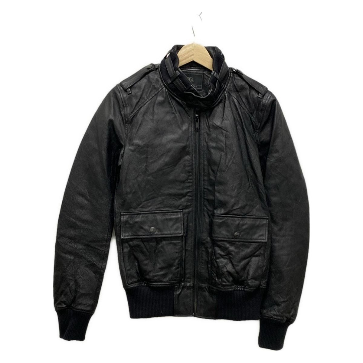 HYSTERIC GLAMOUR ヒステリックグラマー ブルゾン サイズsmall S レディース - 黒 長袖|レザー|ジップアップ|春|秋