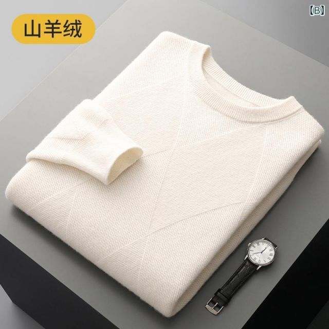 [XL]秋冬 コーデ メンズ 用 服 シンプル ファッション オシャレ 大人 かっこいい 大きいサイズ ストリート 紳士服  ラウンドネック 長袖 セーター 厚手 幾何学 ウール ニット シャツ