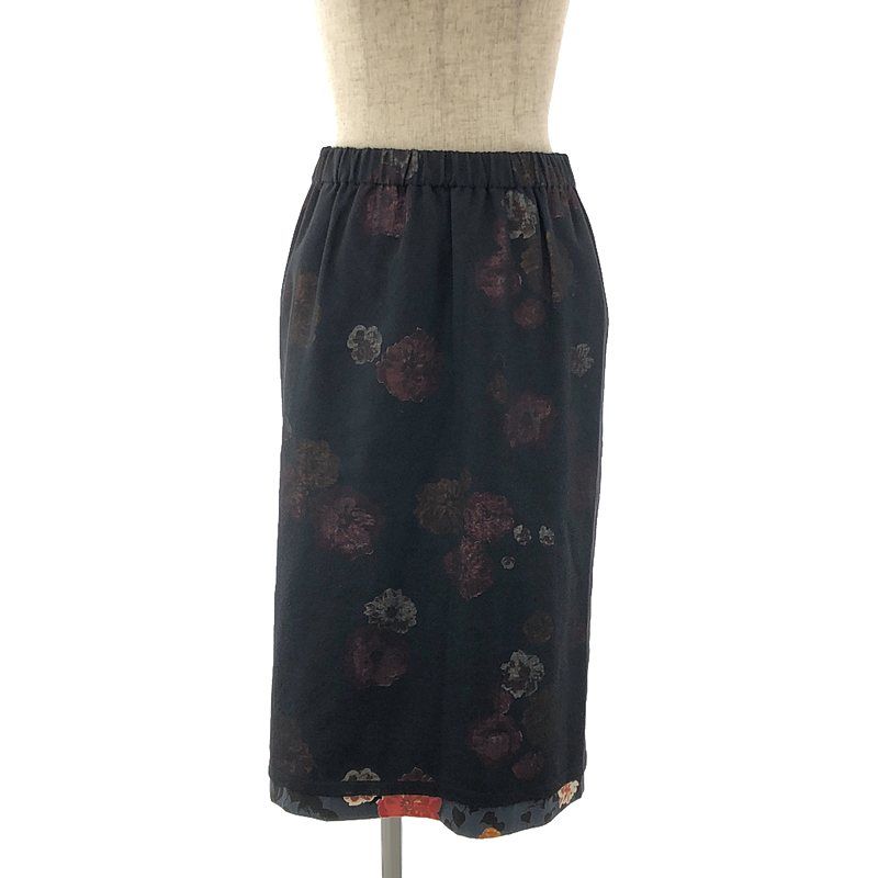 tricot COMME des GARCONS スカート 花柄レース レイヤー