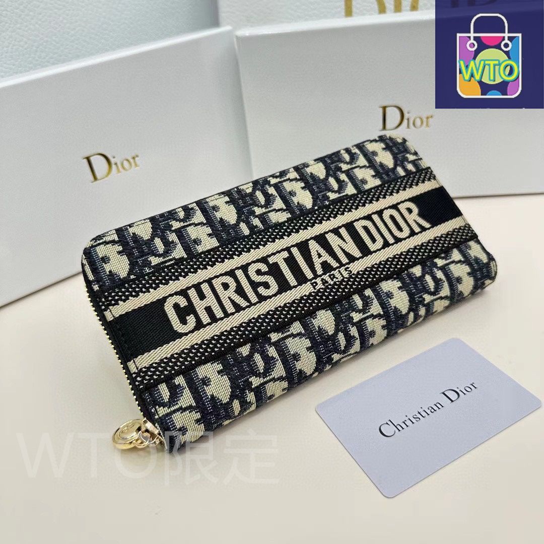 今日 Dior ディオール 小牛皮財布 刺しゅう細工精巧 仕上げが精良-WTO輸入2