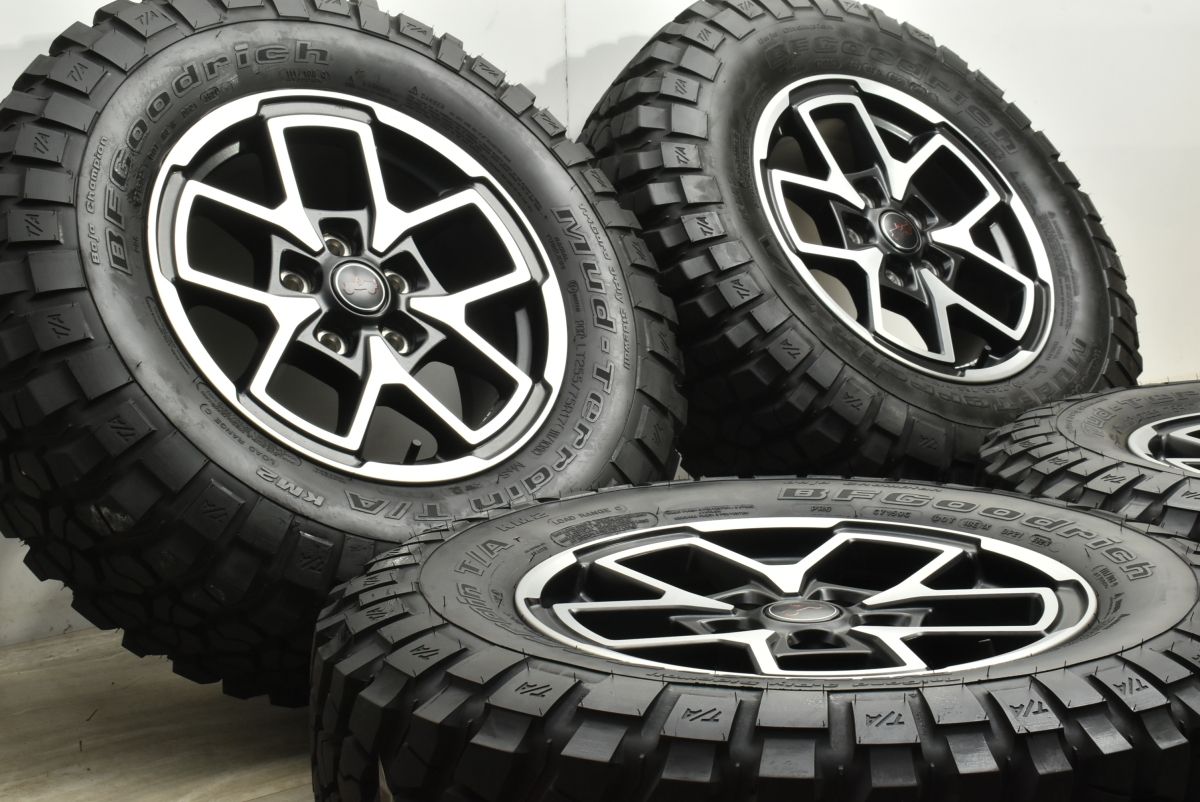 製 バリ溝 ジープ ラングラー ルビコン 純正 17in 7.5J 44.45 PCD127 BFグッドリッチ マッドテレーンT A KM2 LT255 75R17