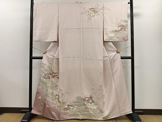 ［4404］訪問着 美品 未使用 扇面花 金銀彩 正絹 着物 袷 4404］訪問着 美品 未使用 扇面花 金銀彩 正絹 着物 袷 - メルカリ