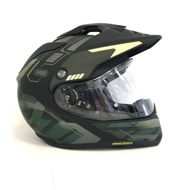 SHOEI ショウエイ HORNET ADV オフロードヘルメット 除菌消臭済 Mサイズ グリーン ブラック モトクロス オートバイ レーシング ライディング バイカー バイク用品 TA 3421 クロモリフレーム フルフェイス 