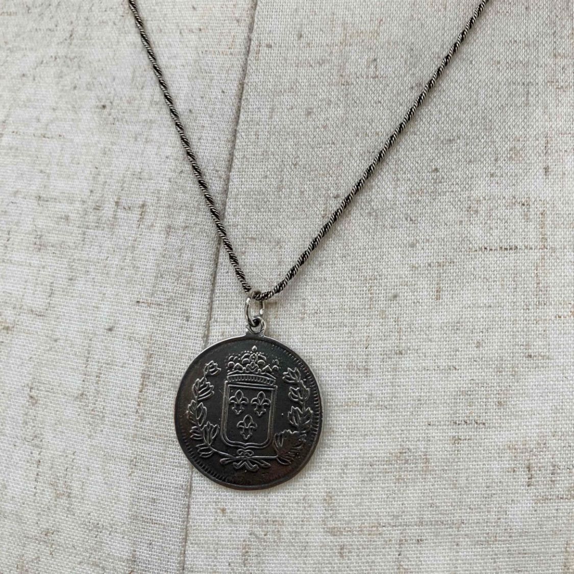 SILVER925 COIN TOP NECKLACE/シルバー/ネックレス SILVER925 COIN TOP NECKLACE/シルバー/ネックレス