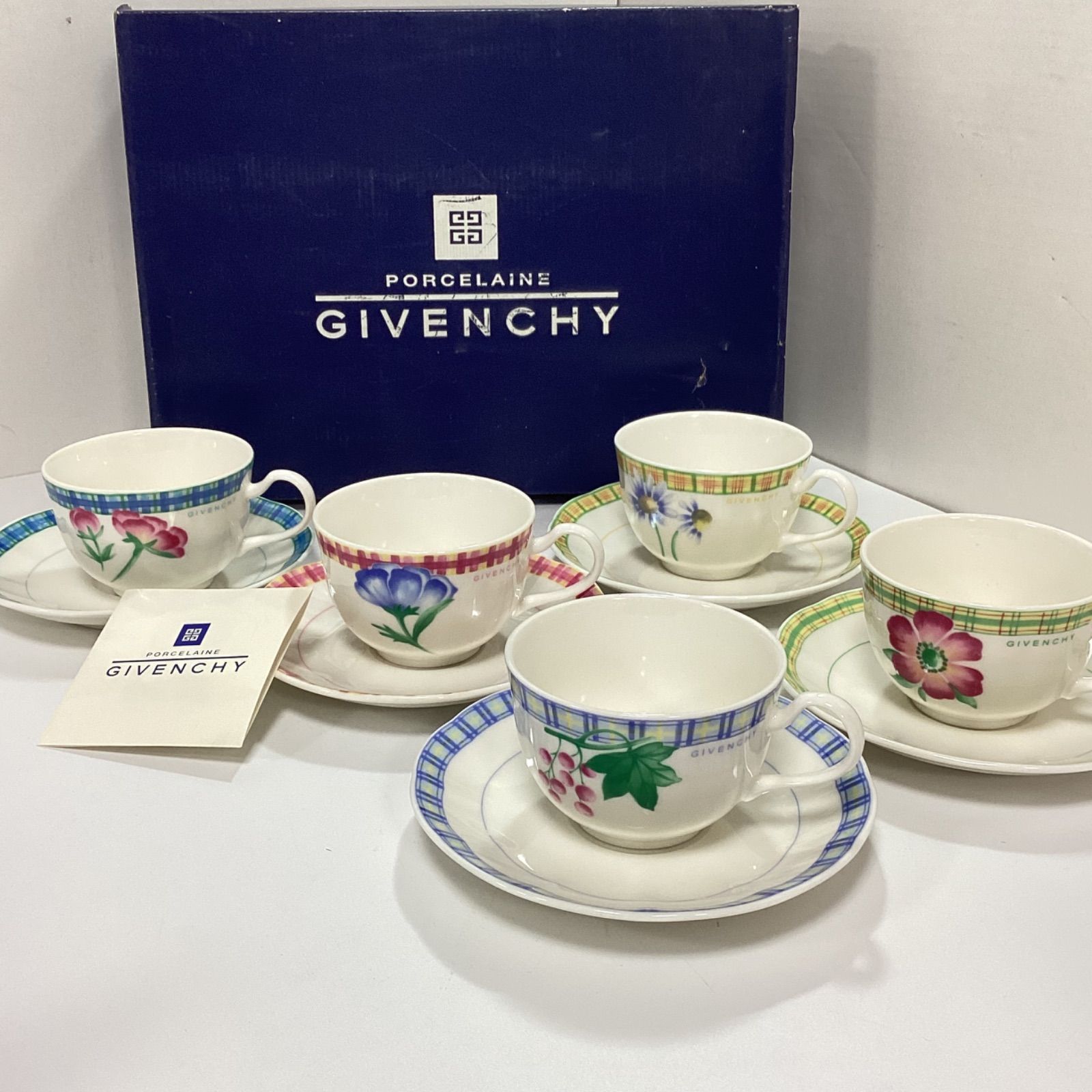 ジバンシー GIVENCHY カップ&ソーサー5客セット☆未使用☆ …e.s - メルカリ