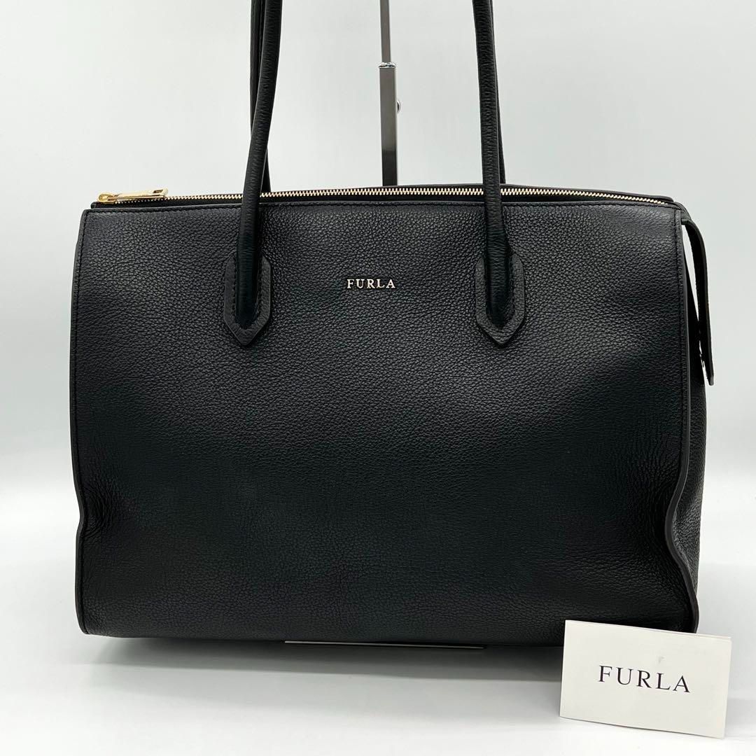 ✨️美品✨️FURLA ピン トートバッグ ビジネストート レザー フォーマル - メルカリ