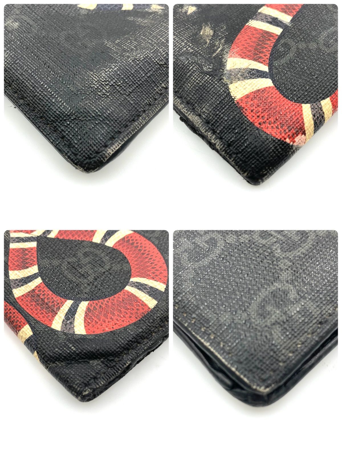 ✨かげちゃん ✨グッチ キングスネーク 二つ折り財布 ブラック 付属品完備 ✨かげちゃん 様専用✨グッチ キングスネーク 二つ折り財布