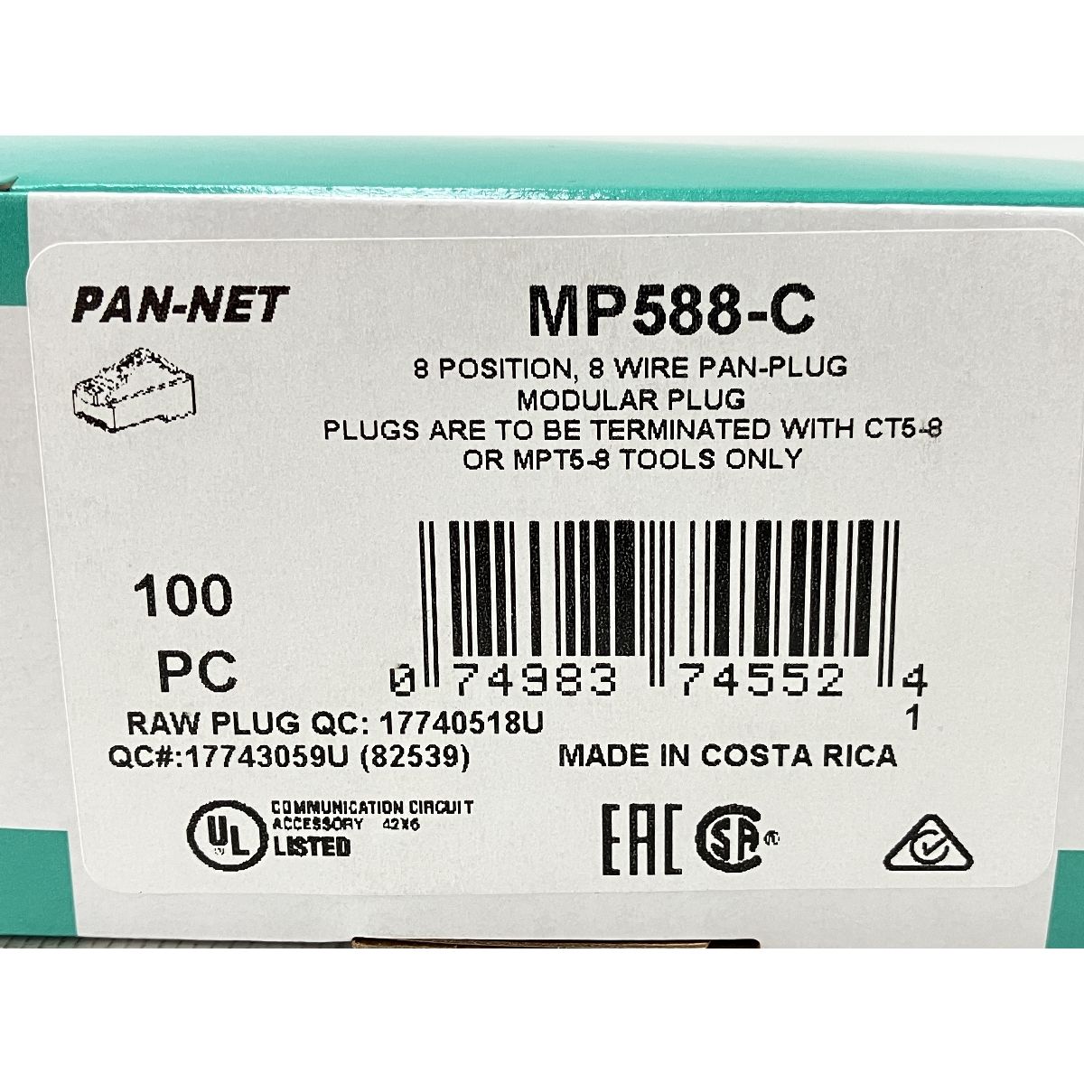 PANDUIT MP588-C モジュラープラグ カテゴリ5E Cat5e/クラス D