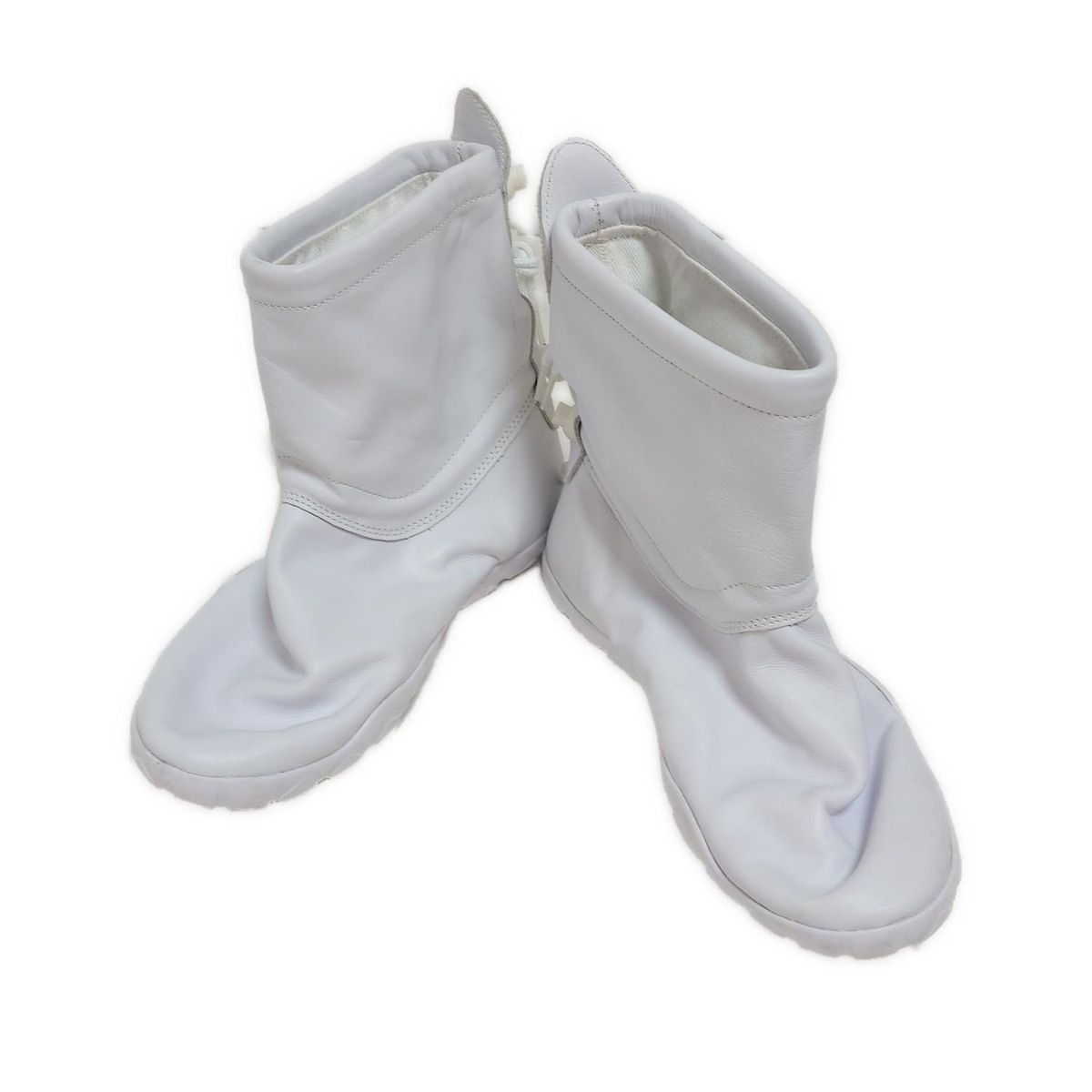 NIKE ナイキ ショートブーツ 23 レディース - 924488-100 白 COMMEdesGARCONSコラボ レザー