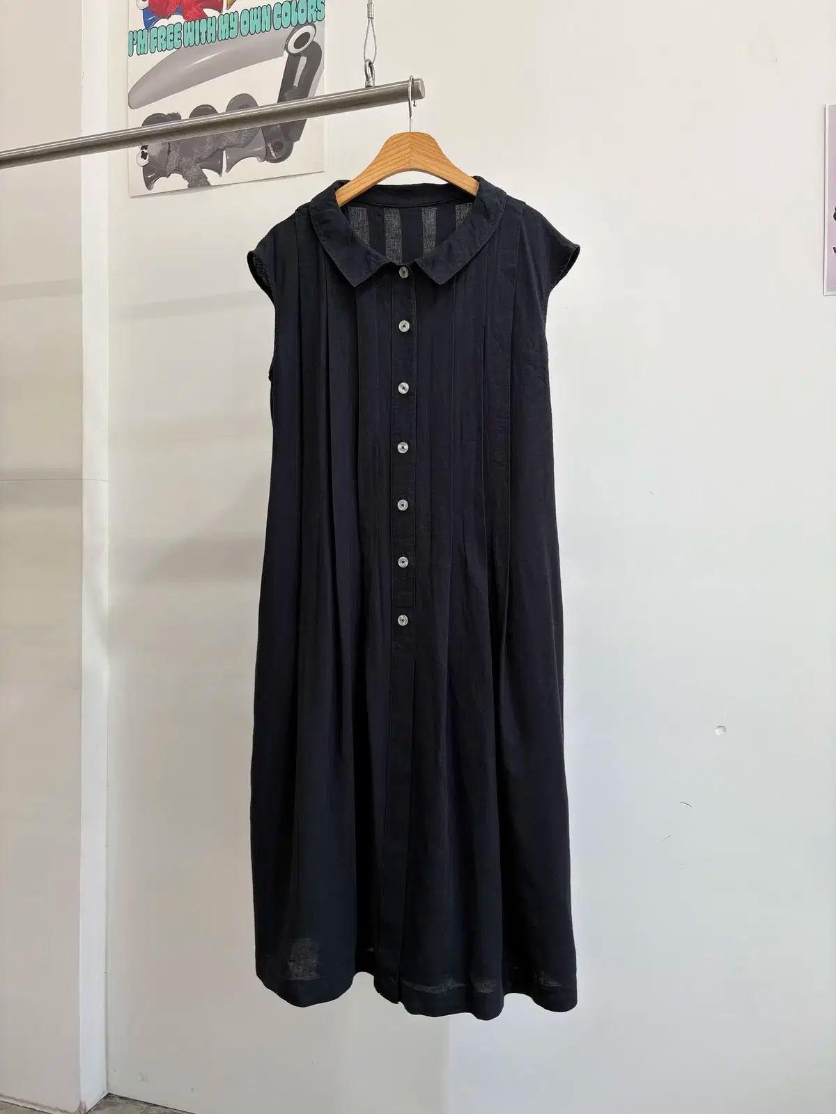MOCASSIN リネン レーヨン ブレンド ワンピース