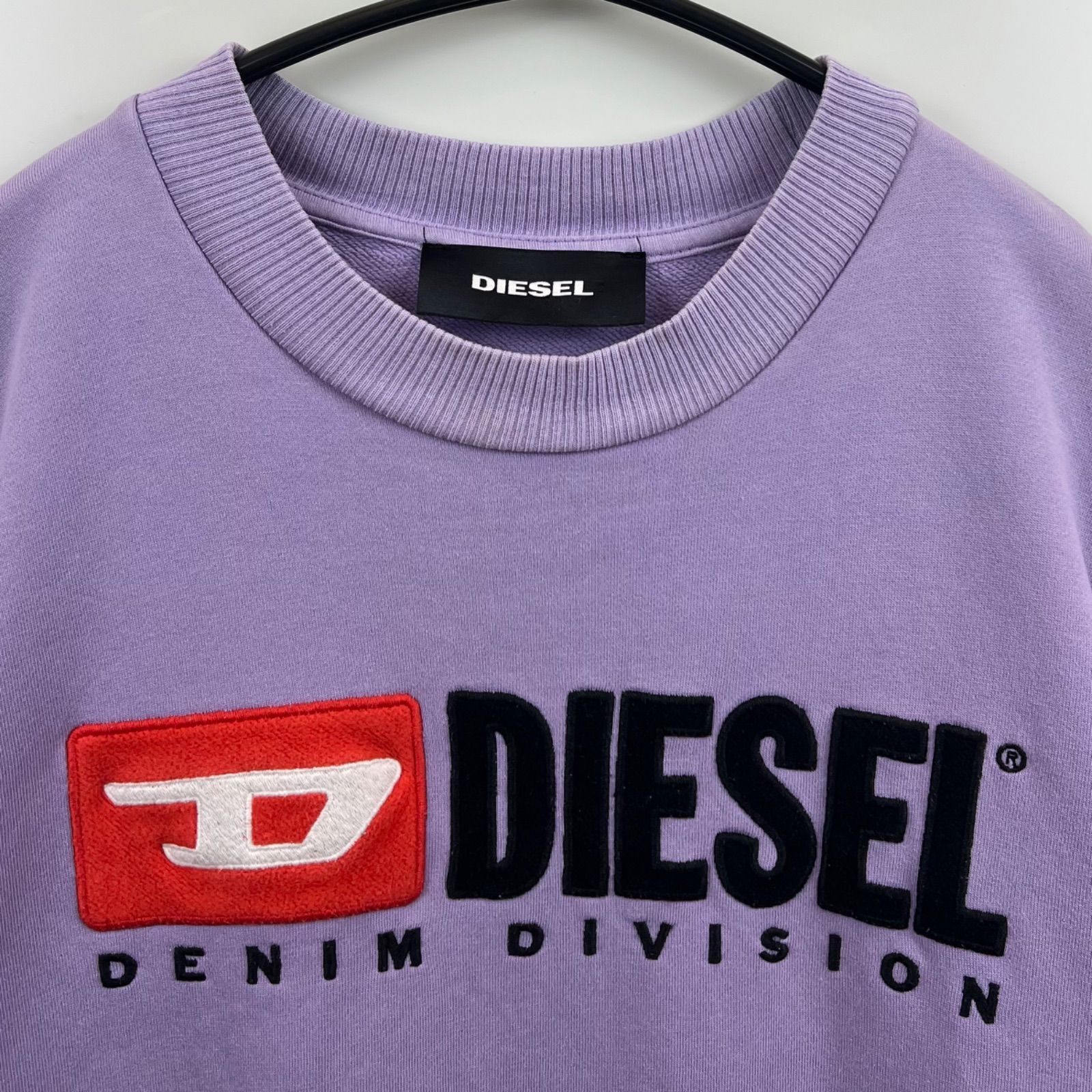 DIESEL division logo sweatshirts XS ディーゼル 定番 ロゴ 刺繍 