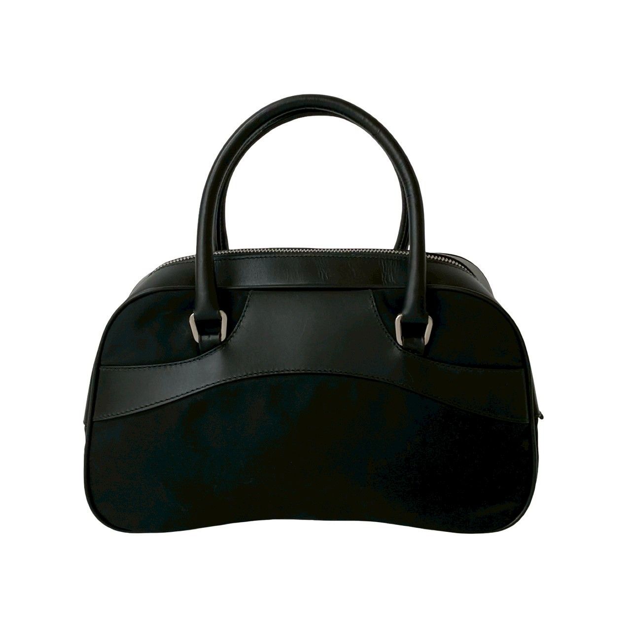 プラダ 三角ロゴプレート ブラック 黒 チャーム ナイロン ボストンバッグ PRADA(プラダ) 三角プレートナイロンボストンバッグ ブラック