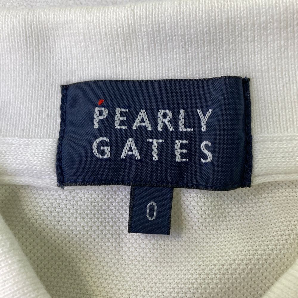 サイズ：0 PEARLY GATES パーリーゲイツ 半袖ポロシャツ ホワイト系