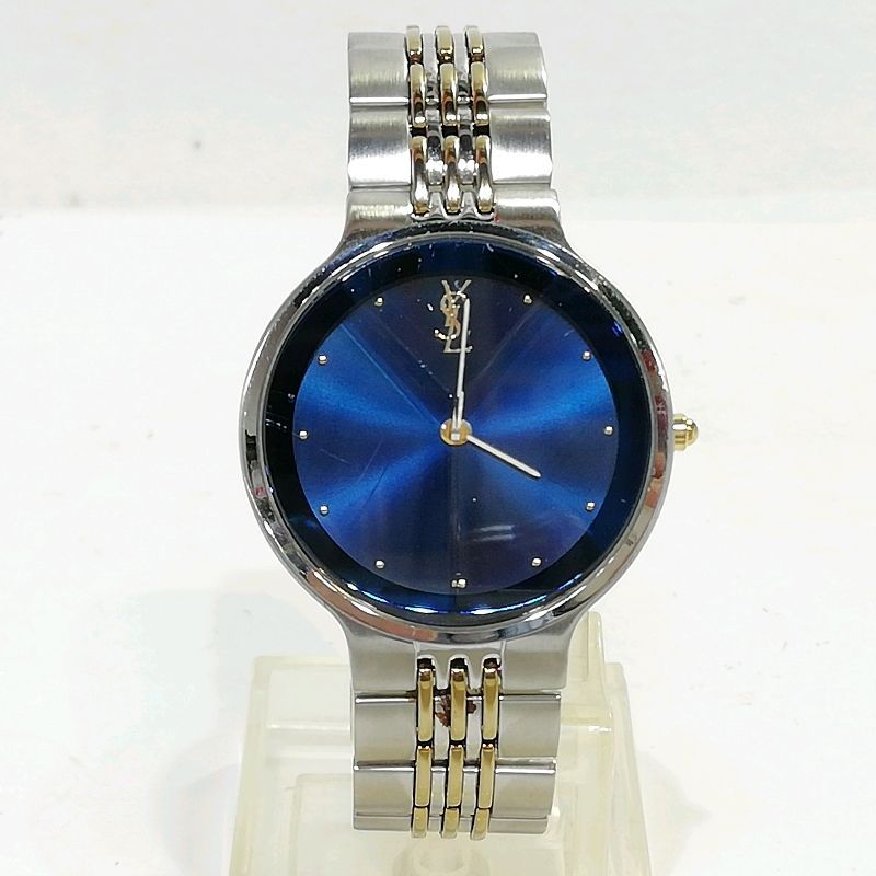 【中古】イヴサンローラン メンズ クォーツ 5421-H10031Y 風防にキズ