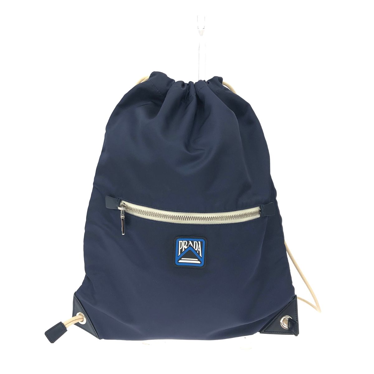 良好 PRADA プラダ ナップサック 2VZ030 ネイビー ナイロン レディース