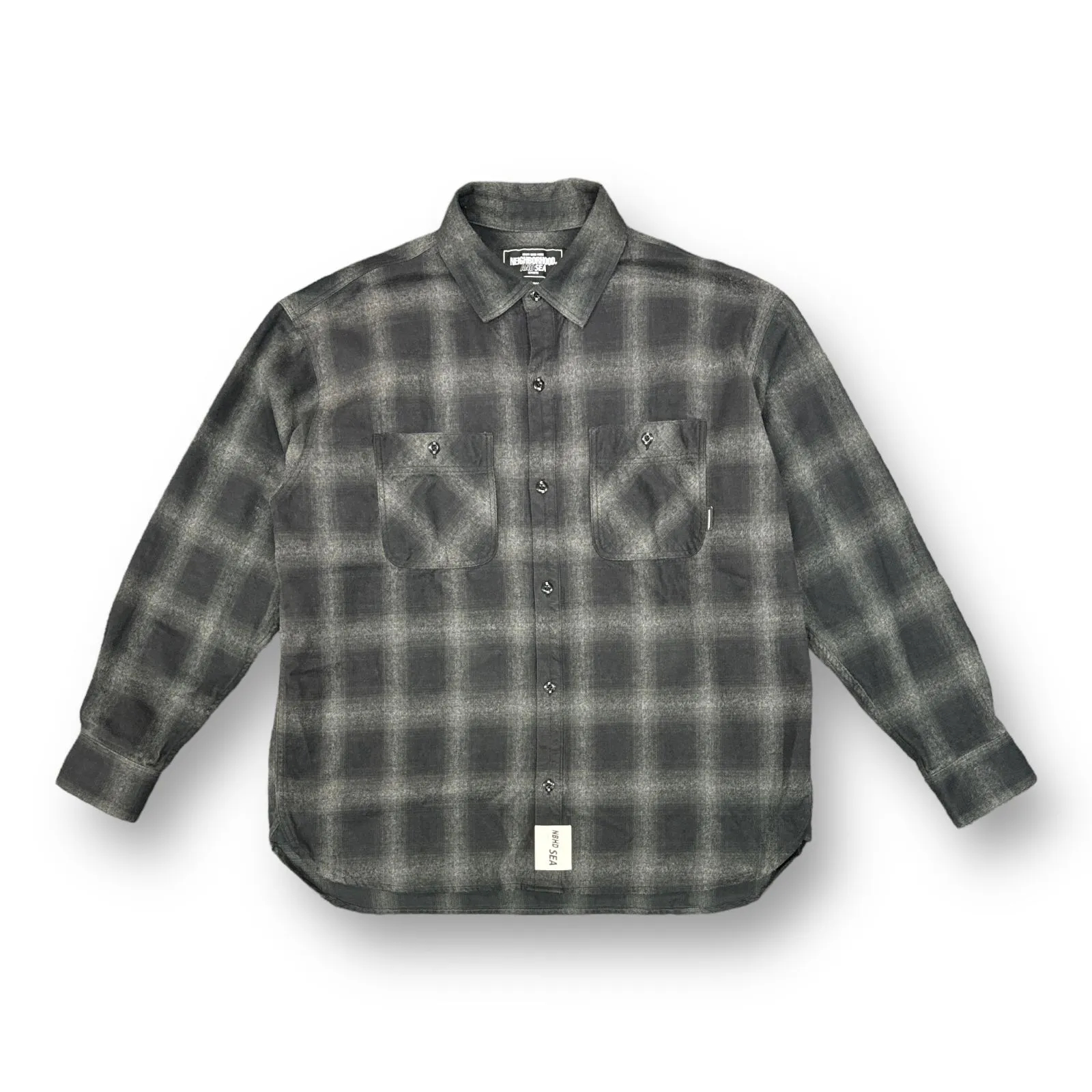 NEIGHBORHOOD NH X WIND AND SEA . OMBRE CHECK SHIRT ...