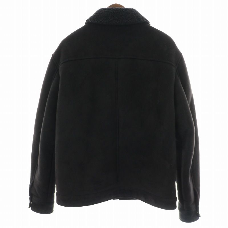 ザラ ZARA フェイクスエード ジャケット 裏ボア アウター M 黒