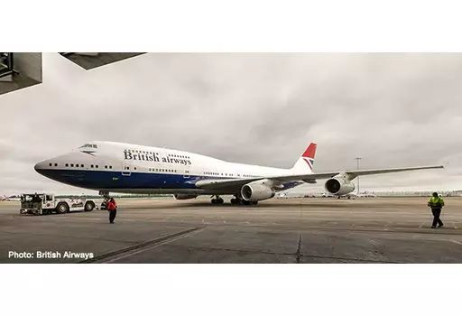 中古】ミニカー 1/500 747-400 ブリティッシュエアウェイズ ”100th