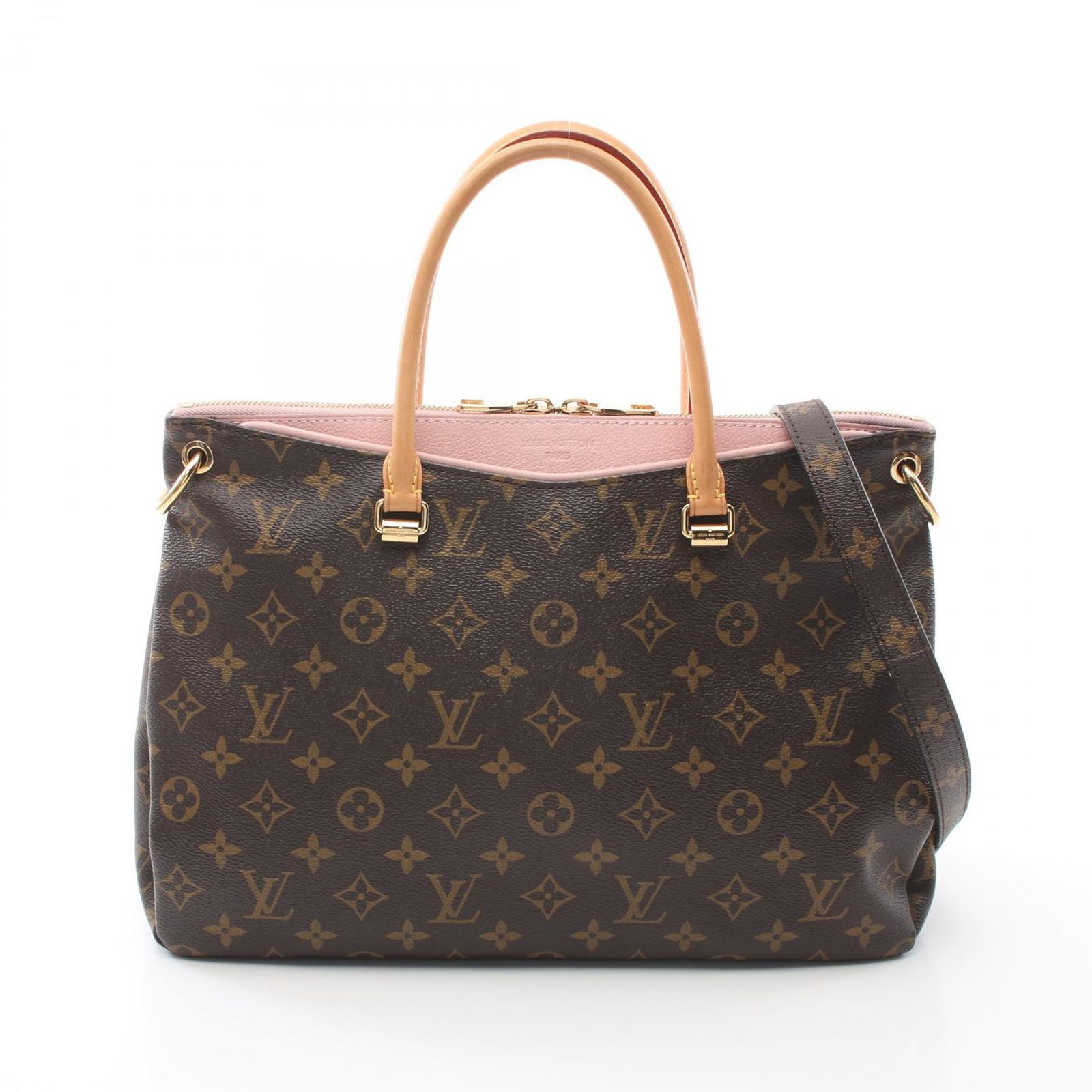ルイ ヴィトン LOUIS VUITTON ハンドバッグ パラス モノグラム ローズバレリーヌ M40468 ローズバレリーヌ PVCコーティングキャンバス レザー パラス レディース Used A