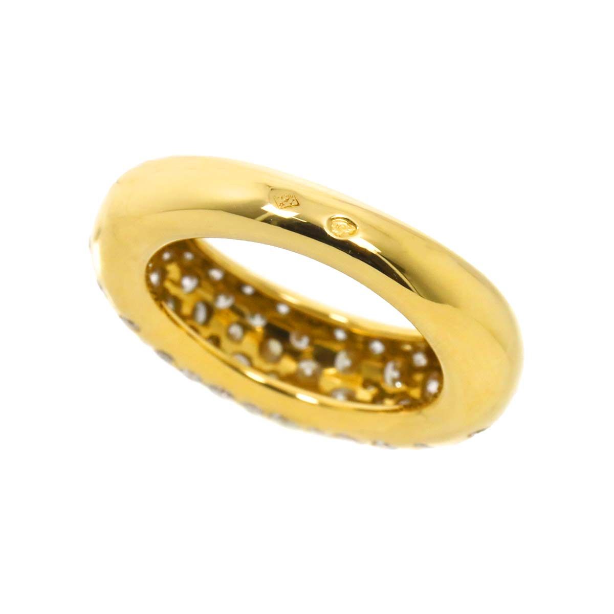 ショーメ CHAUMET アノー 10号 リング パヴェ ダイヤ K18 YG イエロー 