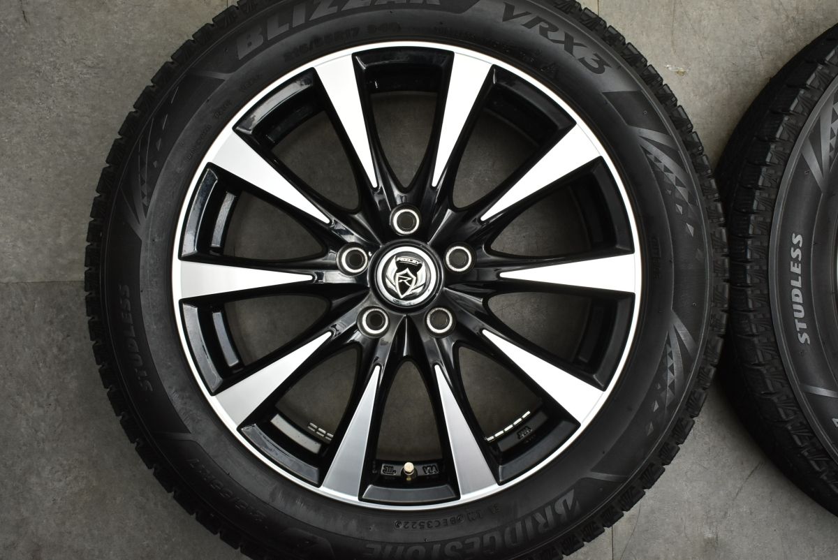 215/55R17 VRX2 アルミ Weds Rizley ウェッズ ライツレー 17X7J 5穴 PCD114 オフセット+40 ブリヂストン2017製造 レクサス アルファード 夏タイヤ 215⁄50R17 4本セット スバル純正アルミ 1本空気漏れあり ≪