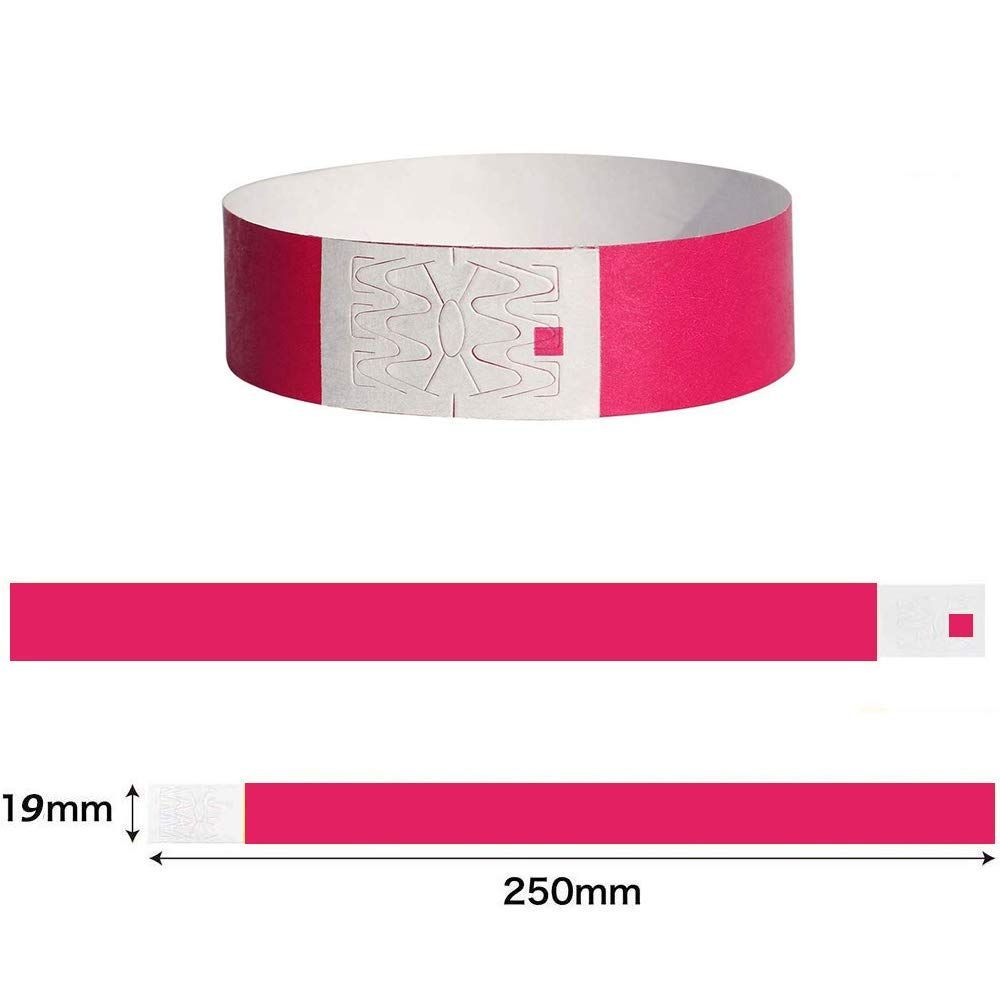 19mm 再入場管理に 水場でも適用 人数カウント 耐引裂性 100本セット 防水性 イベント用リストバンド 使い捨て リストバンド Yumosmn
