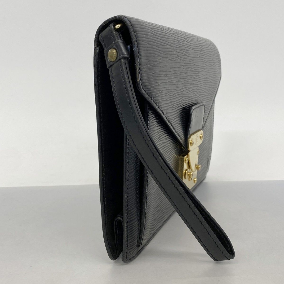 5ic3677 ルイヴィトン クラッチバッグ エピ ポシェットセリエドラゴンヌ M52612 ノワール メンズ