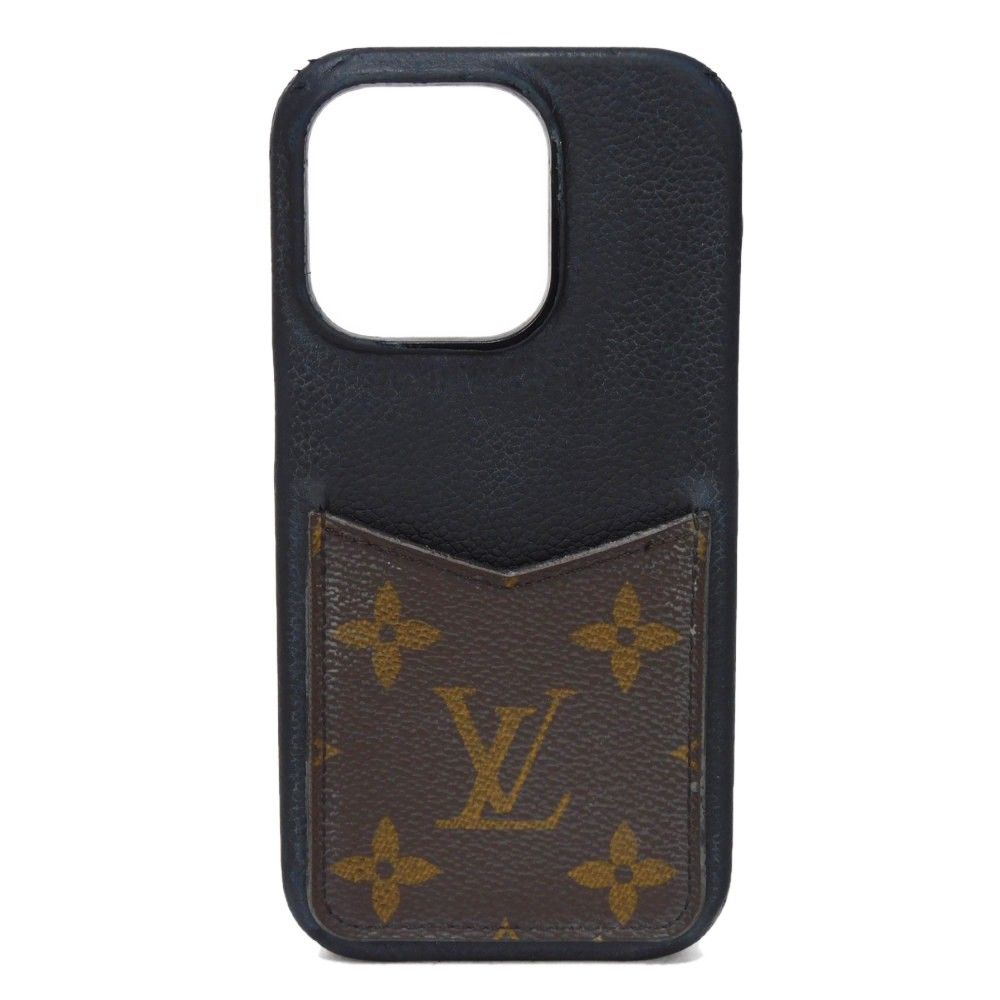 LOUIS VUITTON ルイ ヴィトン iPhone バンパー 14 Pro LVロゴ フラワー ブラウン ブラック モノグラム ノワール スマホケース M81998