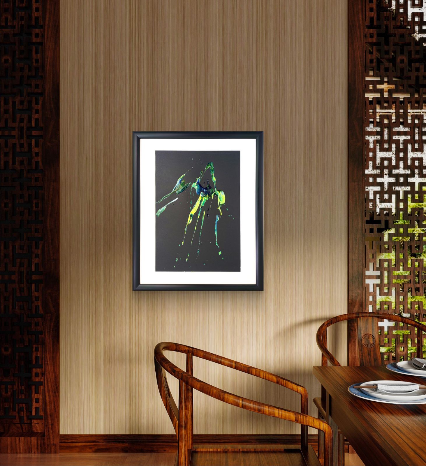 深淵にみる希望 / 抽象画 額縁セット 53×44㎝ 原画1点のみ モダンアート 深淵にみる希望 - 抽象画 53×44㎝ A3 額縁セット 原画のみ 一点