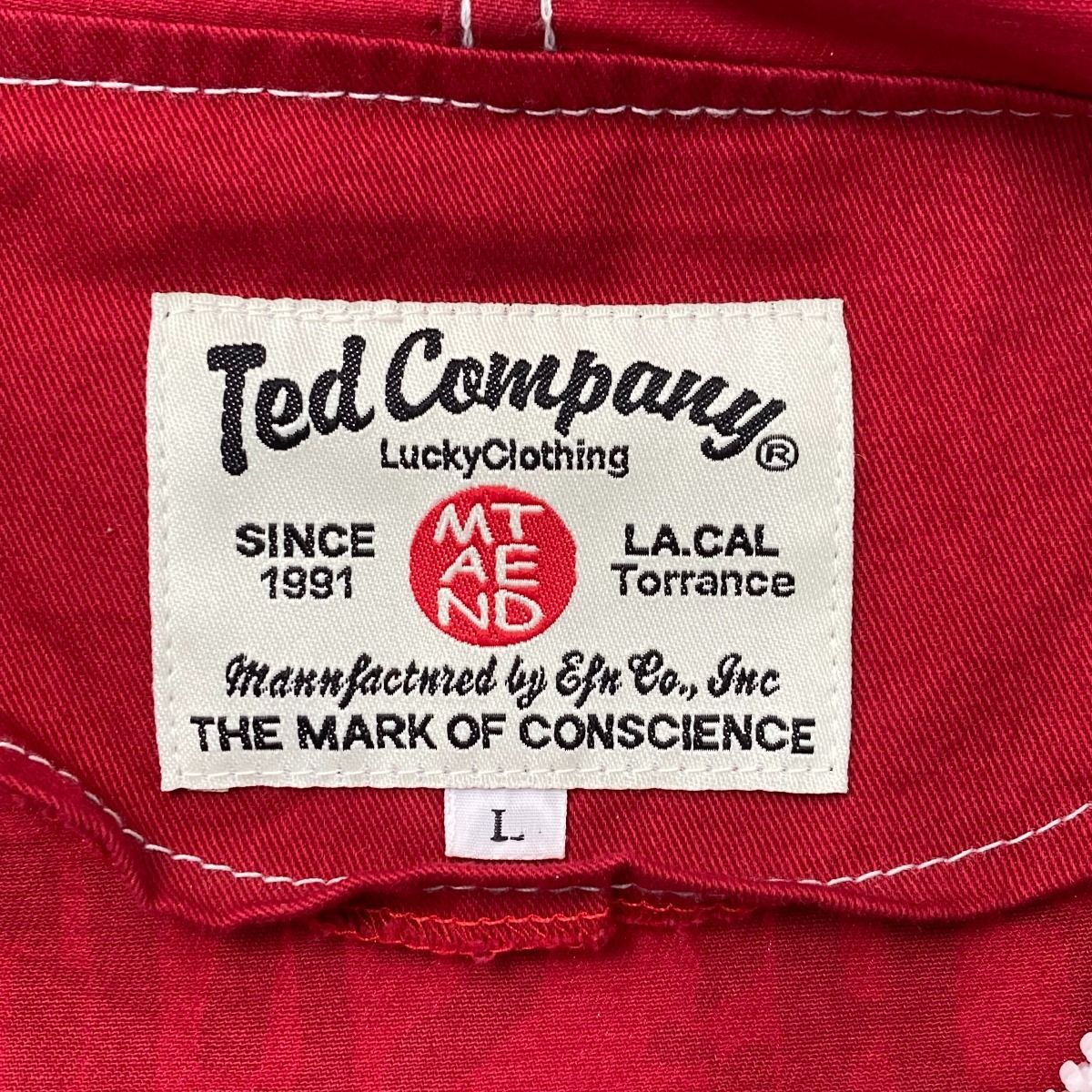 ☆☆Ted Company テッド カンパニー ジャケット サイズ L メンズ レッド