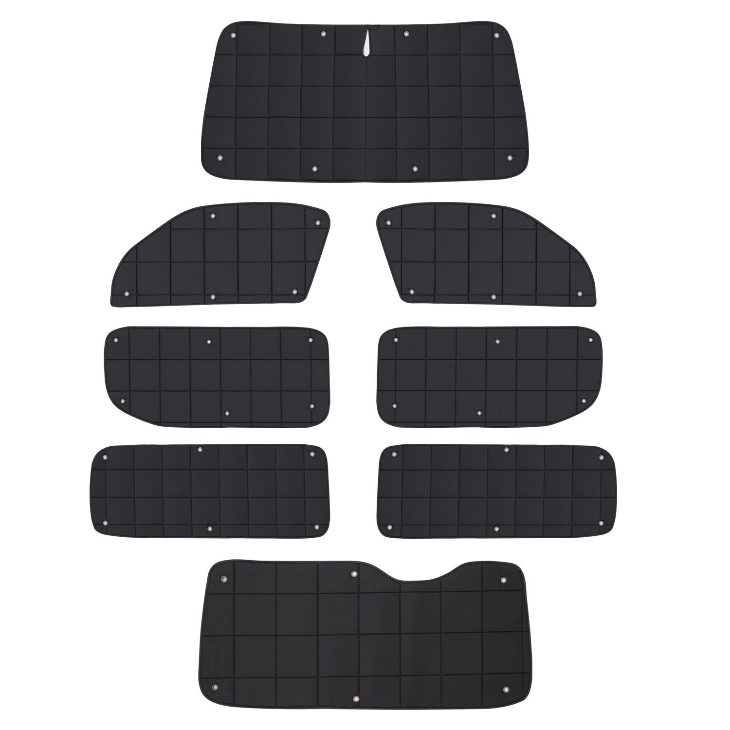 E26 NV350 キャラバン サンシェード 1台分 車 プライバシー CARAVAN E26系 マルチサンシェード 車中泊 断熱 遮光シェード 折り畳み式 盗難対策 日除け 紫外線対策 アウトドア 収納袋-吸盤付き 8PCSセット FFCRYSTALESIA_COM