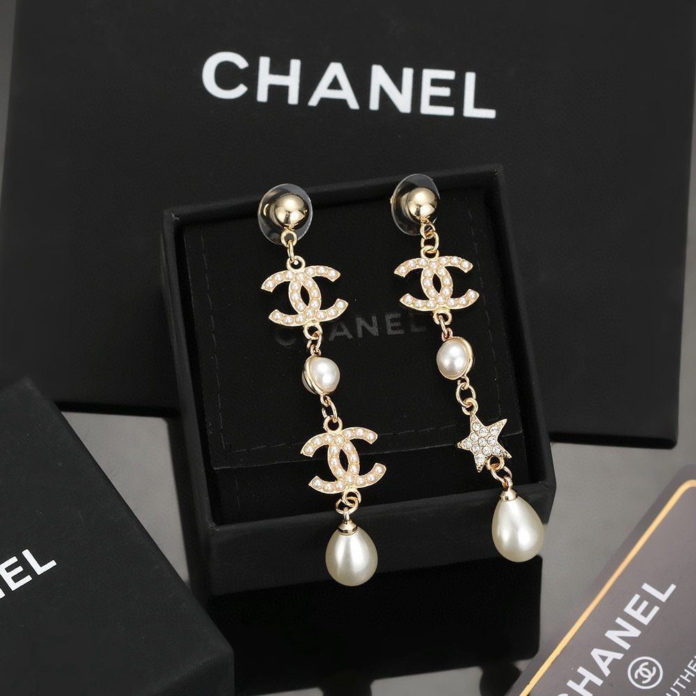 超人気美品！【新品未使用】シャネル（Chanel）パール＆スターモチーフ ドロップピアス - メルカリ