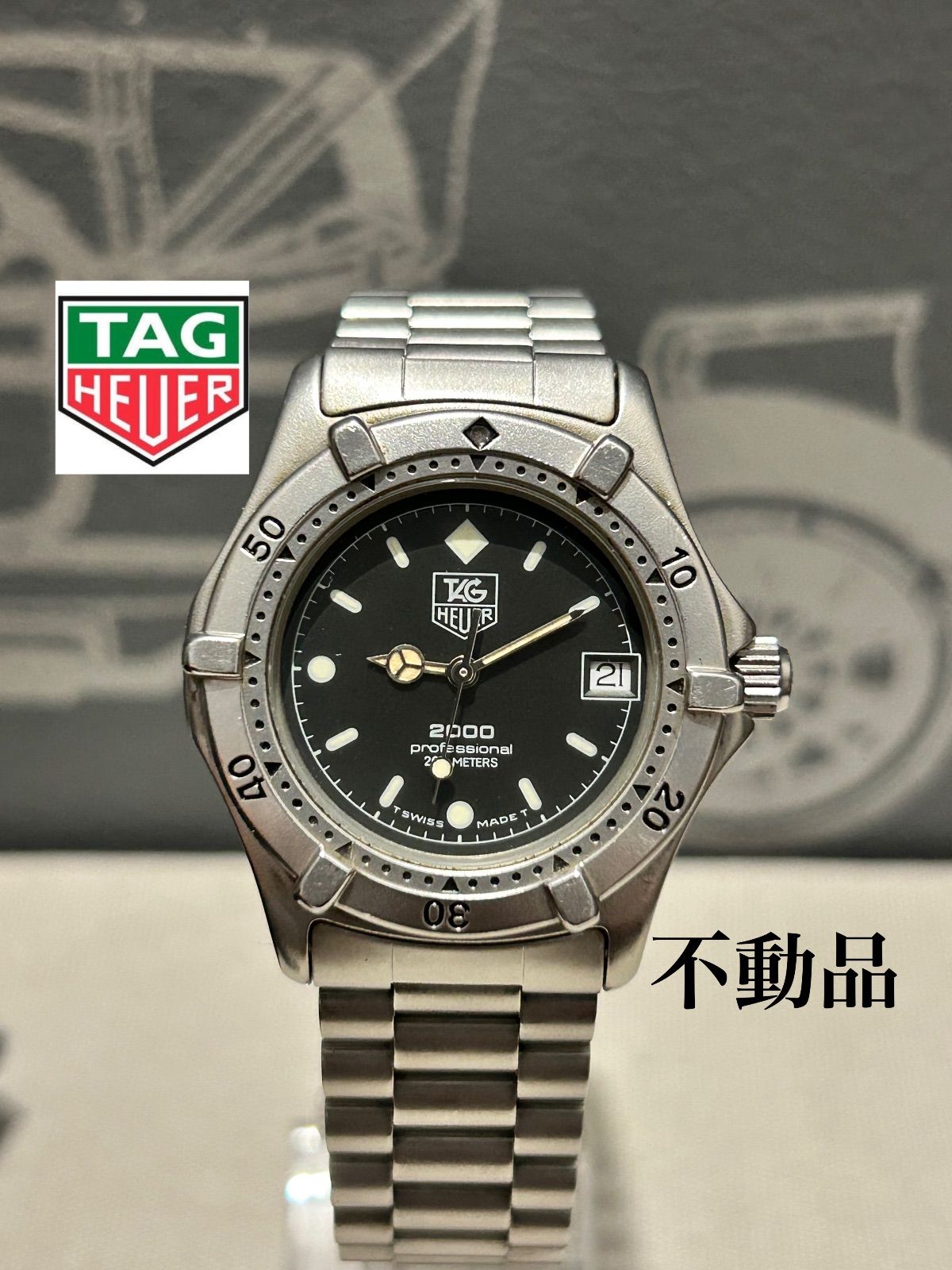 タグホイヤー 腕時計 - 962.013 メンズ 黒 タグホイヤー HEUER