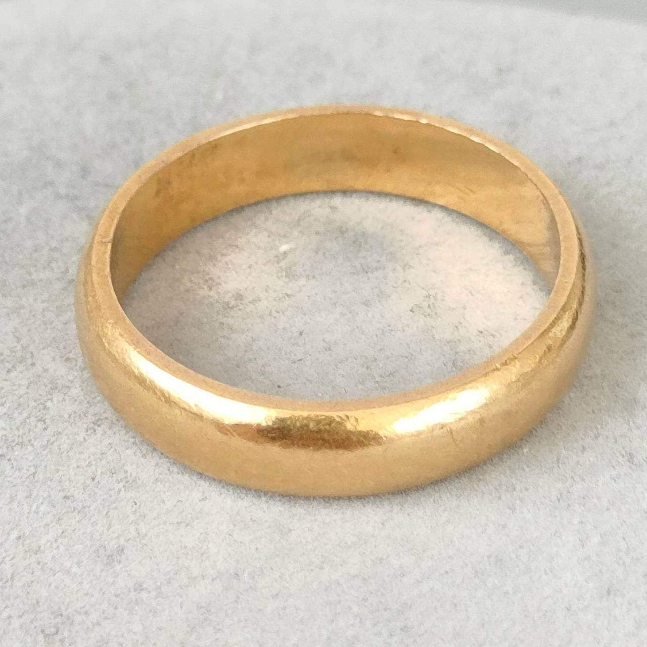ヴィンテージリング k20 甲丸 K20 20金 リング 甲丸 サイズ＃14 結婚