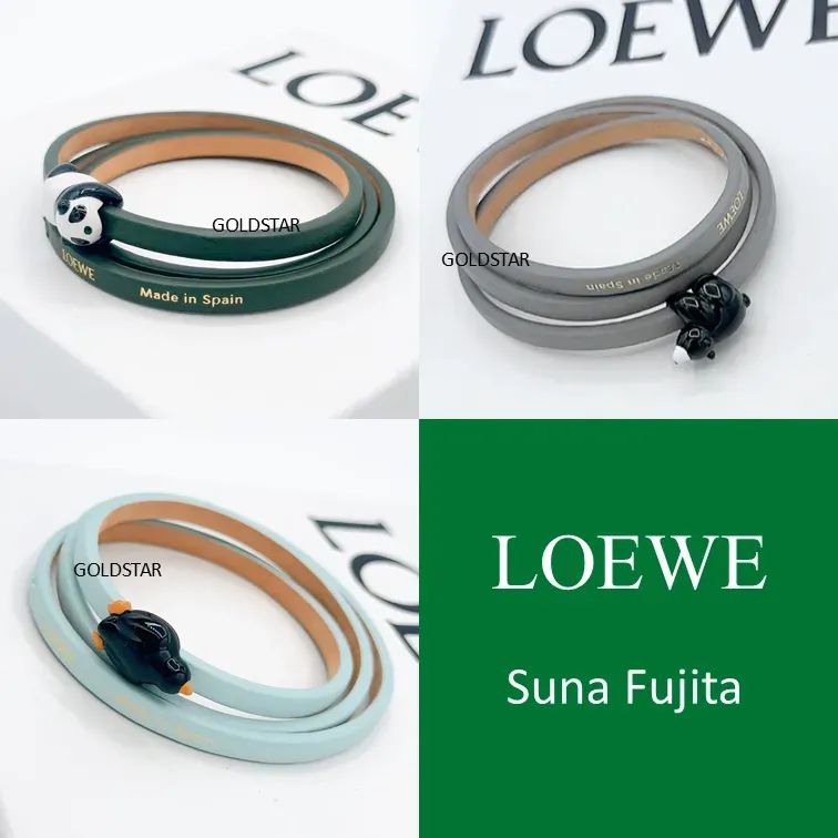 ツイスト バングル（カーフ） ブラック - LOEWE