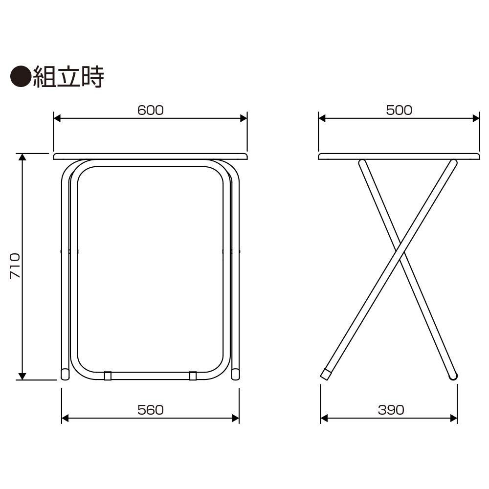 折りたたみデスク 幅60cm