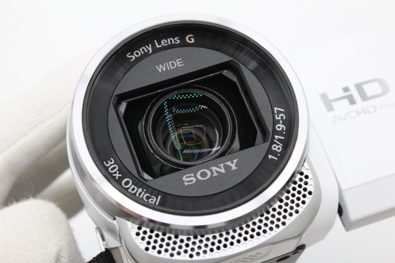 ＜＜新品バッテリー付き！！＞＞【美品】SONY ソニー ビデオカメラHDR-CX675 32GB 光学30倍 ホワイト Handycam HDR-CX675 W #LE2025183