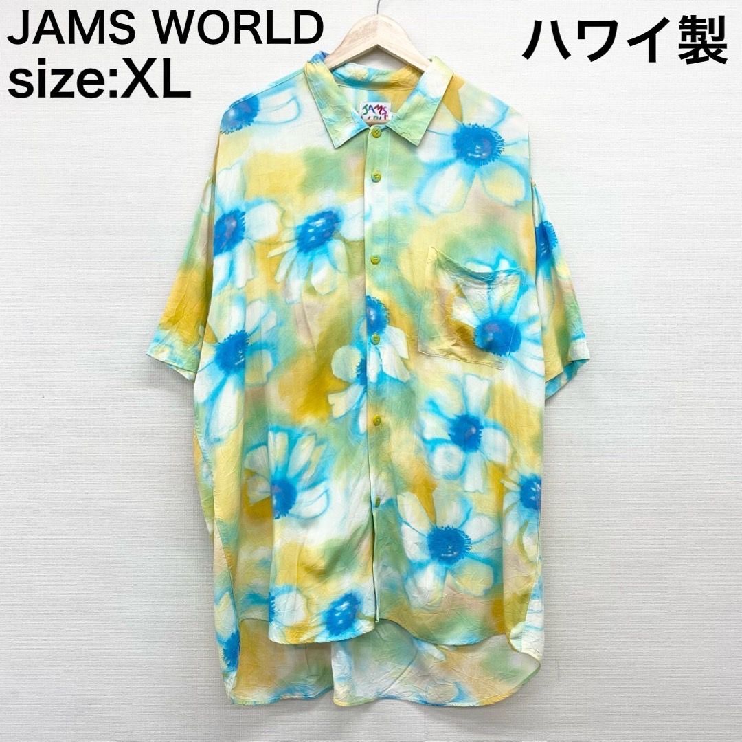 US古着 ハワイ製 ジャムズワールド JAMS WORLD レーヨン シャツ アロハ 