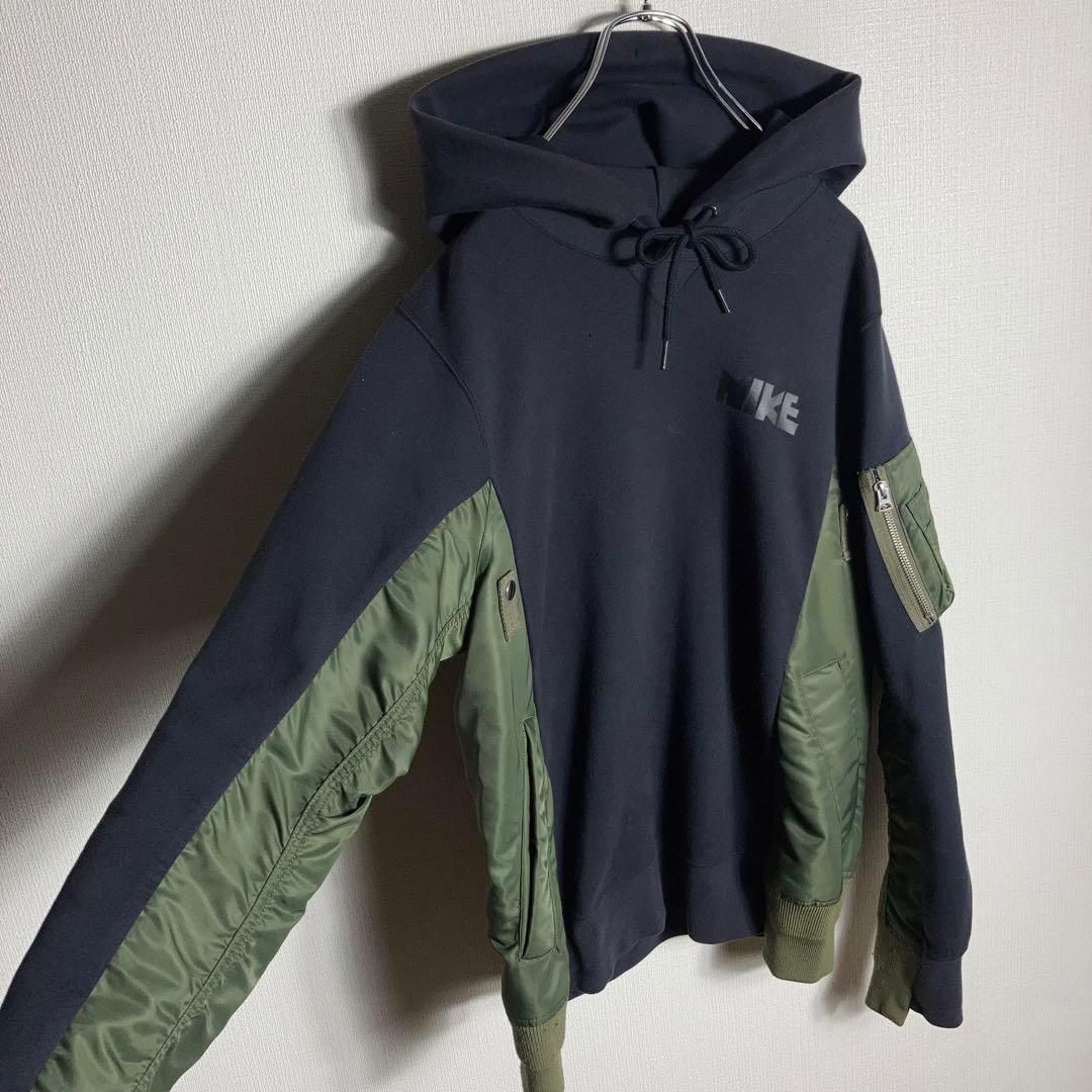 あんしん鑑定対応】NIKE x sacai ロゴ コラボ パーカー - メルカリ