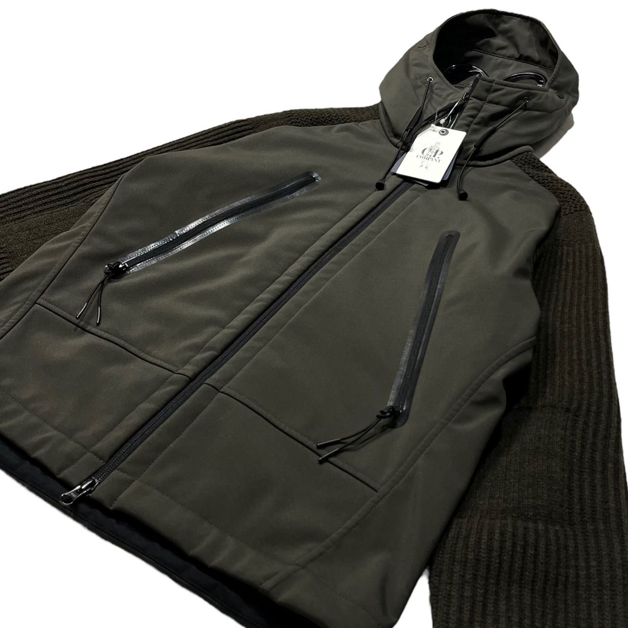 C.P.COMPANY(シーピーカンパニー) 00's Knit switching goggle jacket