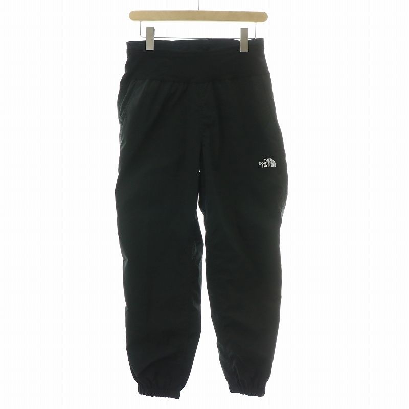 ザノースフェイス THE NORTH FACE FREE RUN LONG PANT フリーランロングパンツ ジョガー イージー ウエストゴム ストレッチ ロゴ 刺繍 メッシュ 切替 M 黒 ブラック NB62292 /BB