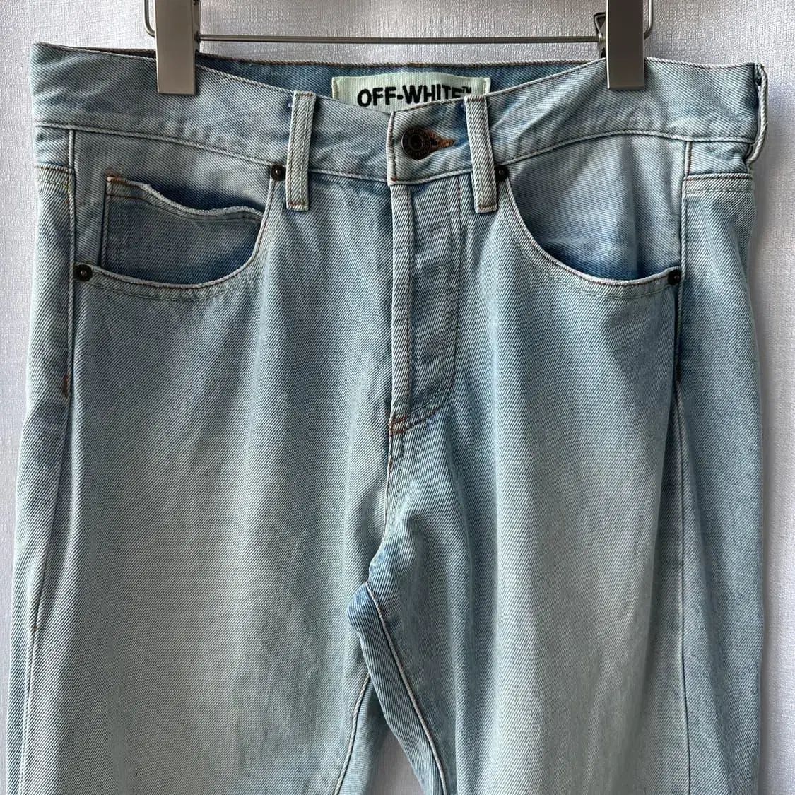 オフホワイト ダメージ デニム パンツ ボトムス ライトブルー 26(M) 