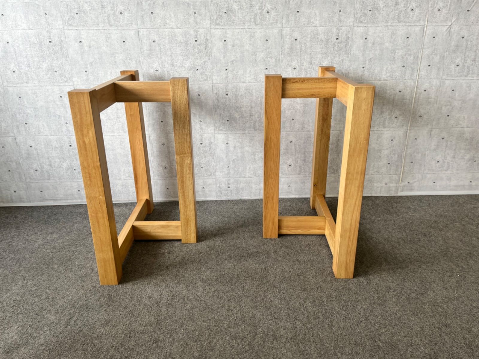 ラバーウッド無垢材　折れ脚テーブル　展示品 ラバーウッド無垢材 折れ脚テーブル 展示品