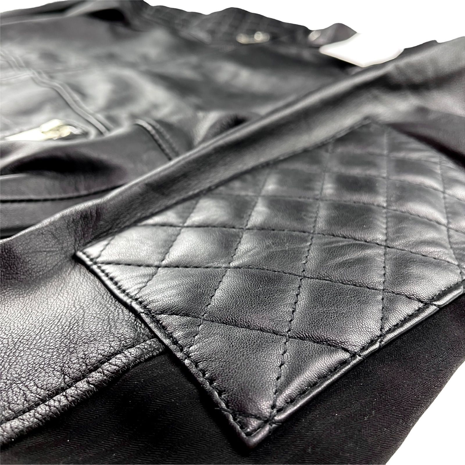 ボロンガロトレヴァー ライダース ジャケット セミダブル XL ラムレザー 黒 ボロンガロトレヴァー ライダース ジャケット セミダブル XL