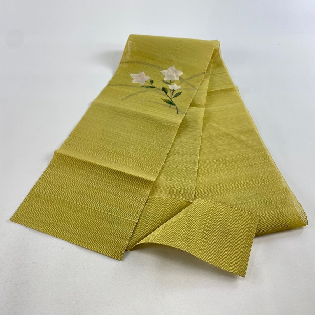 【美品✨】夏帯　夏物　粗紗　八寸名古屋帯　絹麻　松葉仕立て　長尺　尾花色　帯1 名古屋帯 秀品 夏帯 八寸名古屋帯 松葉仕立て トンネル仕立て 紗