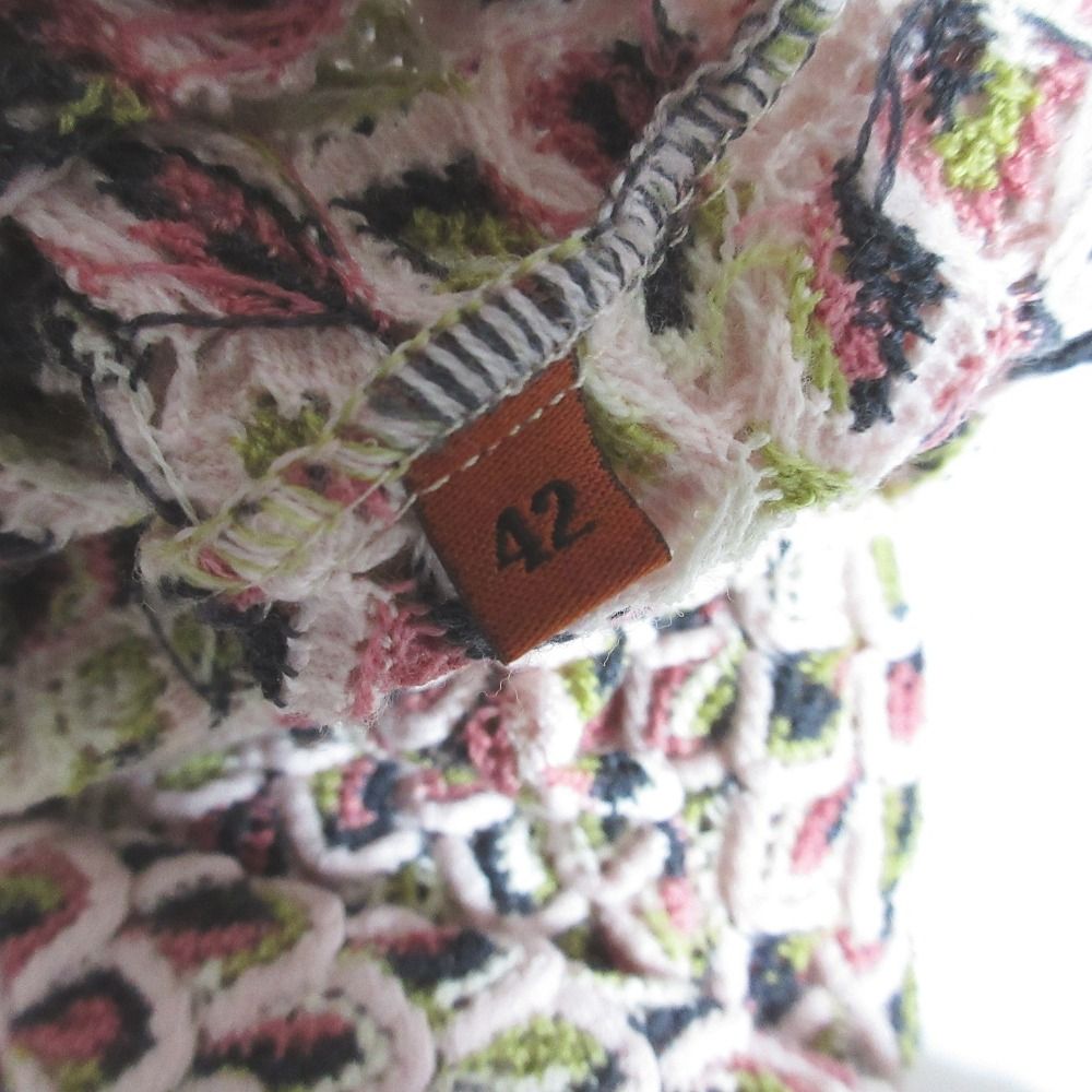 美品 MISSONI ミッソーニ ハイネック 3Dニット セーター サイズ42 マルチカラー レディース 古着 中古 美品 MISSONI ミッソーニ ハイネック 3Dニット セーター サイズ