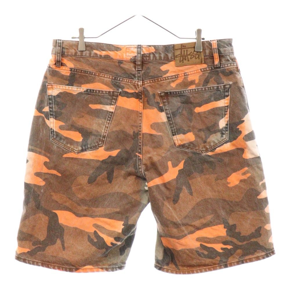 Stussy オレンジカモ/デニムショートパンツ/34 Stussy オレンジカモ/デニムショートパンツ/34 Stussy オレンジカモ
