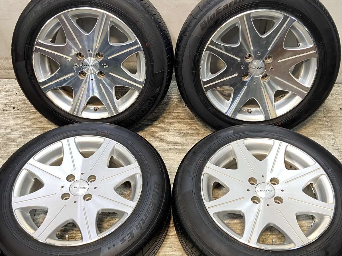 かず様専売品　ヨコハマブルーアースES32 175/55R15サマータイヤ中古品 175/65R15 ヨコハマ ブルーアース-Es ES32 LEGZAS 15x6.5 38 100